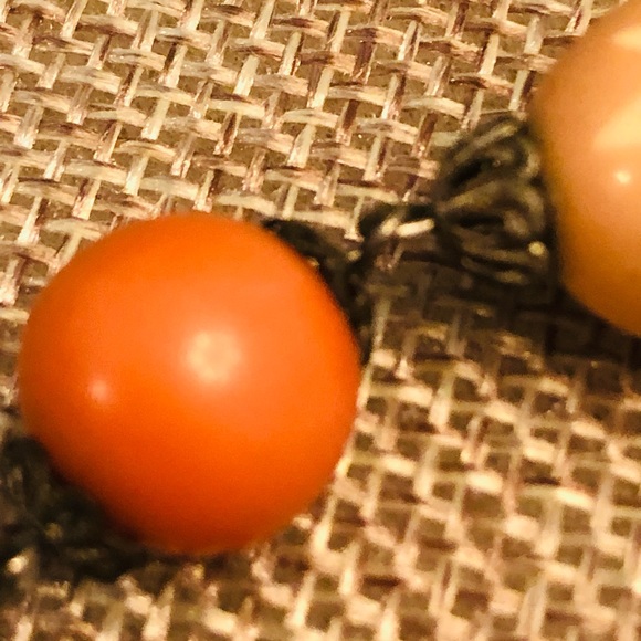 RARE Vintage Carved Bakelite Beaded with Sterling Silver Necklace - Picture 7 of 12